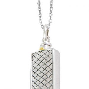 Rectangle Woven Ash Pendant (chain included)  (4)