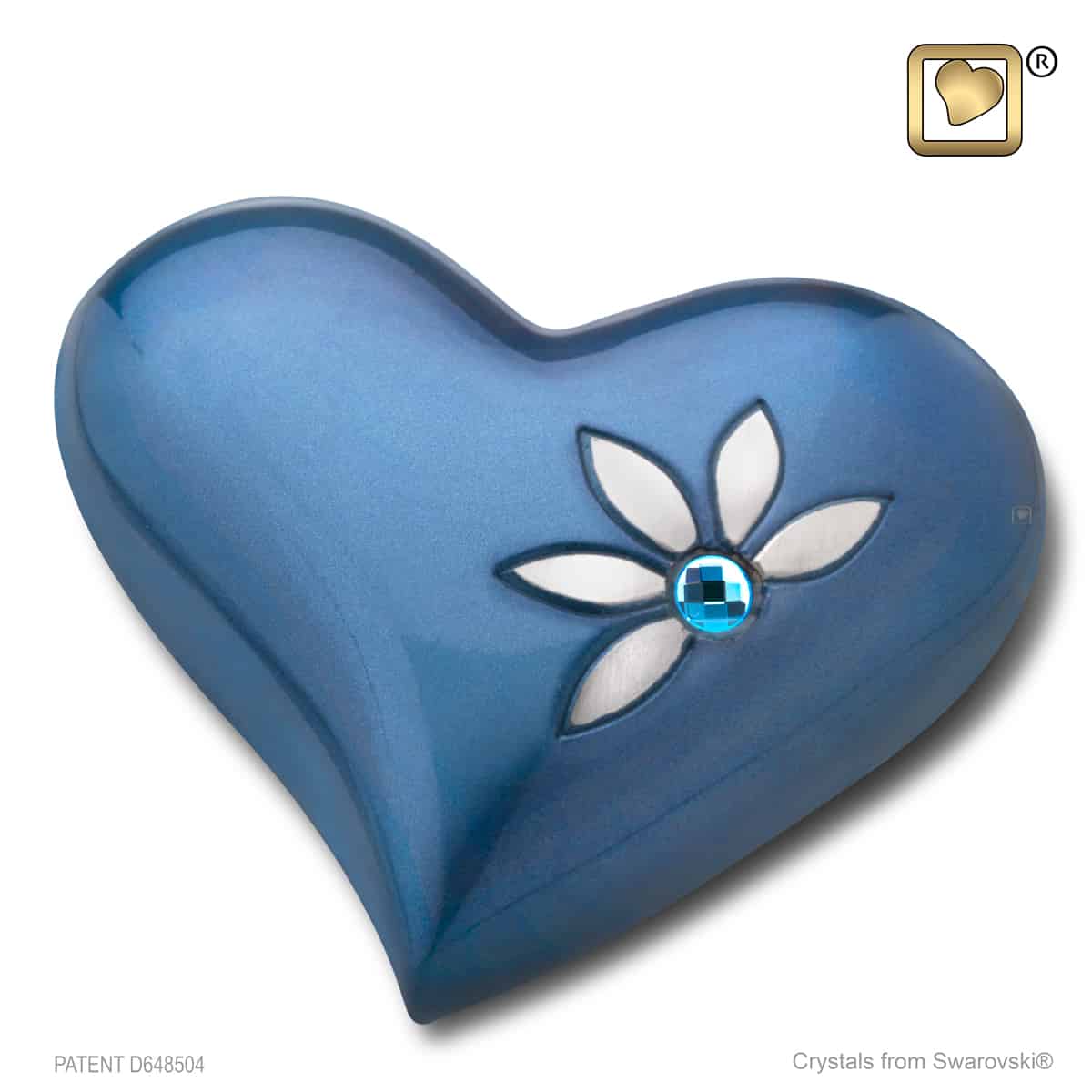 Nirvana Heart Urn Azure