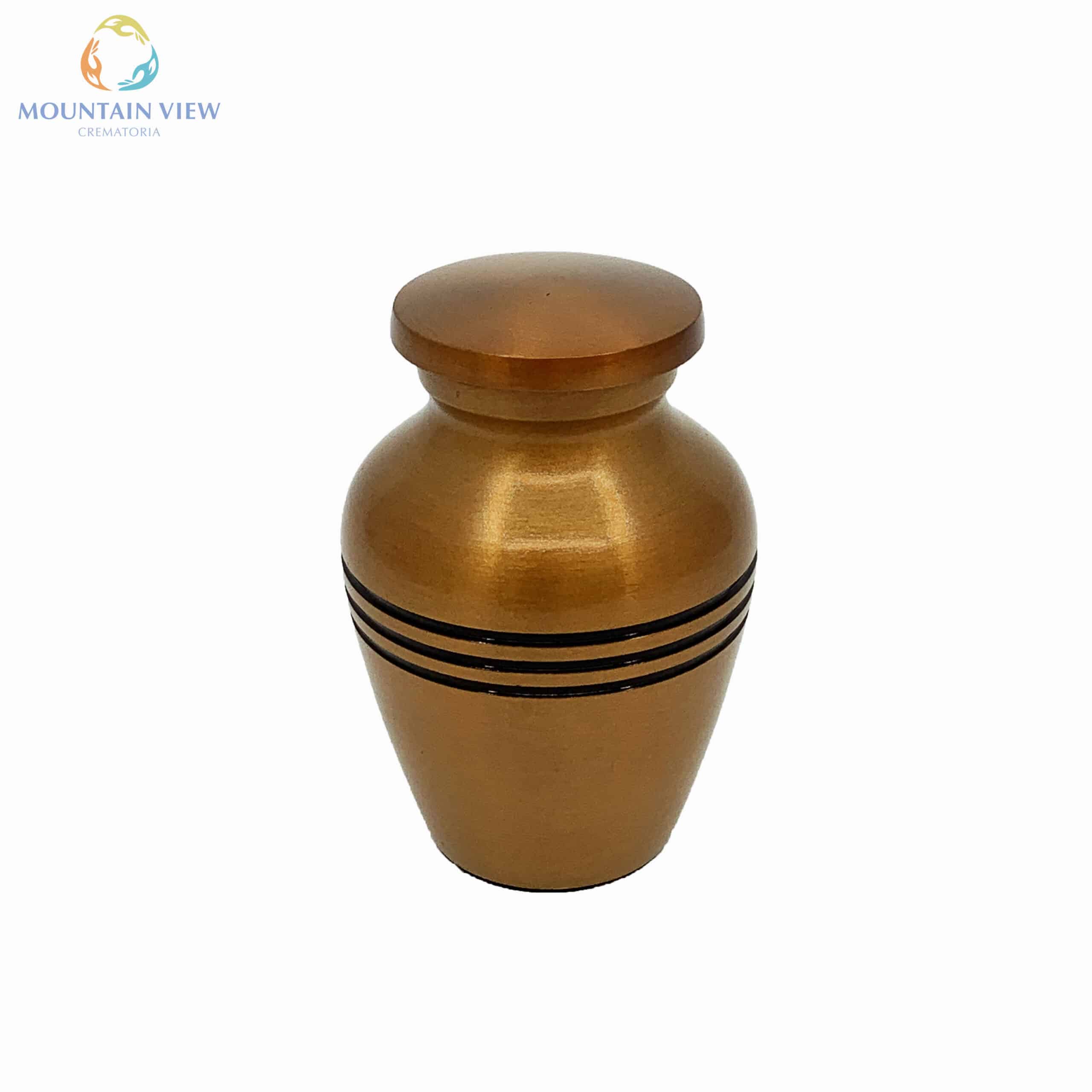 Classic Gold Brass Cremation Urn for Ashes