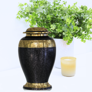 Grey Ornate Large Urn